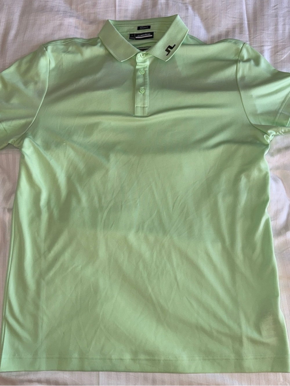 J Lindeberg/Polo Shirt/ Men Size XL/Green Collar/ Golf Quick Dry
